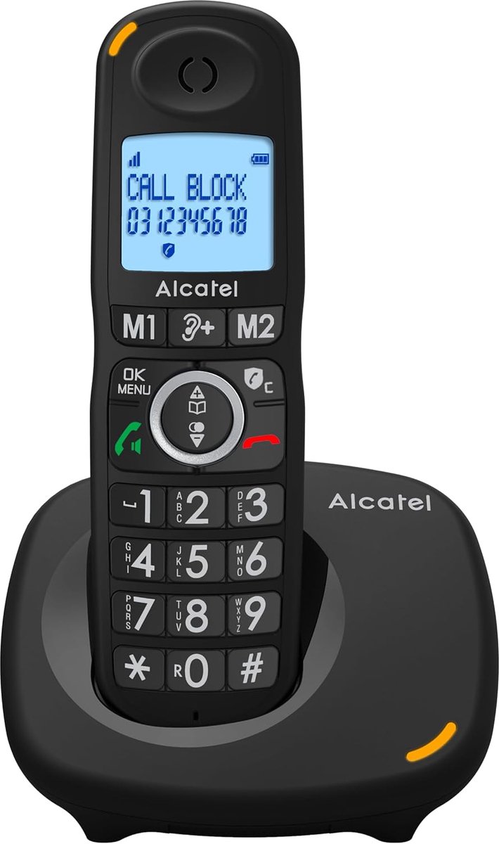 Draadloze Telefoon - Huistelefoon - Gemakkelijk Bellen - Grote Toetsen - 100 Nummers - Zwart