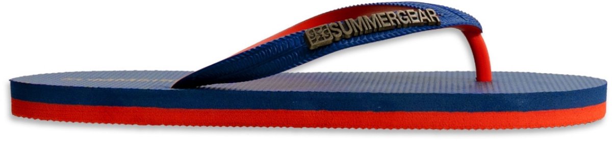 Teenslippers Unisex - Blauw/Rood - Regular Fit - Gerecycled Rubber