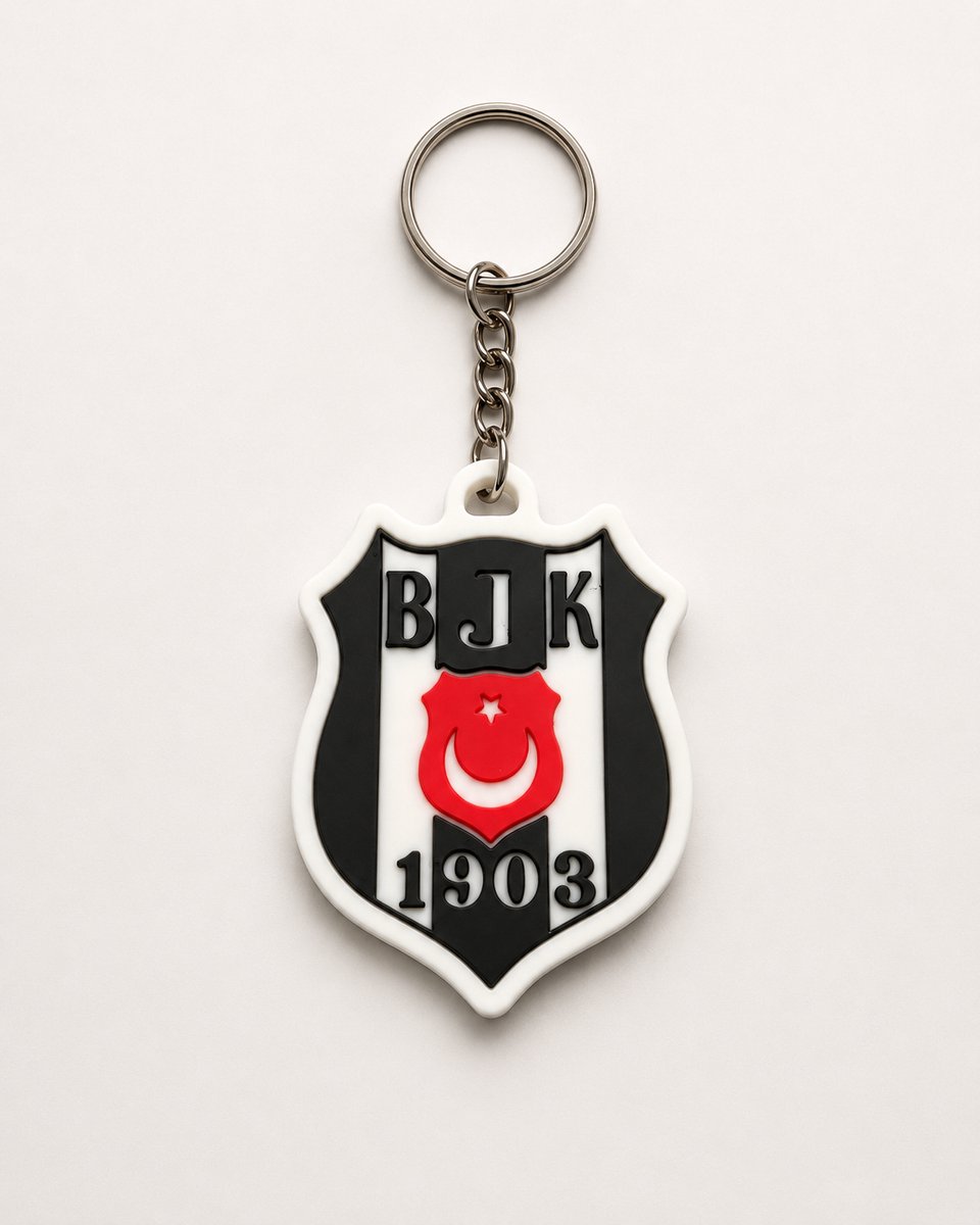 Skushy Besiktas Sleutelhanger - BJK Voetbal Fan Cadeau - Sleutelhanger Accessoire voor Tas of Sleutels - Cadeau voor Voetbalfans - Besiktas JK Supporter Geschenk - Turkse Voetbalclub Sleutelhanger Accessoire - Besiktas Sleutelhanger