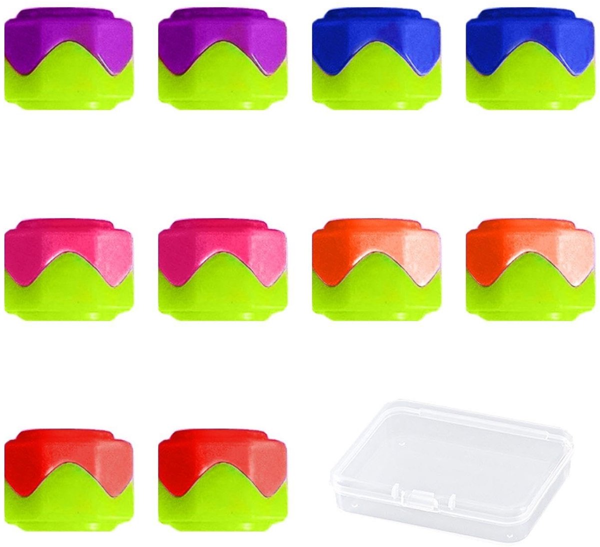 Dailygoods- Speelstenen 10 stuks - Veelkleurig speelgoed - Opbergdoos PVC - Oefening hand- en voetcoördinatie - Geschikt voor buitenreizen - Lichtgewicht en gemakkelijk op te bergen