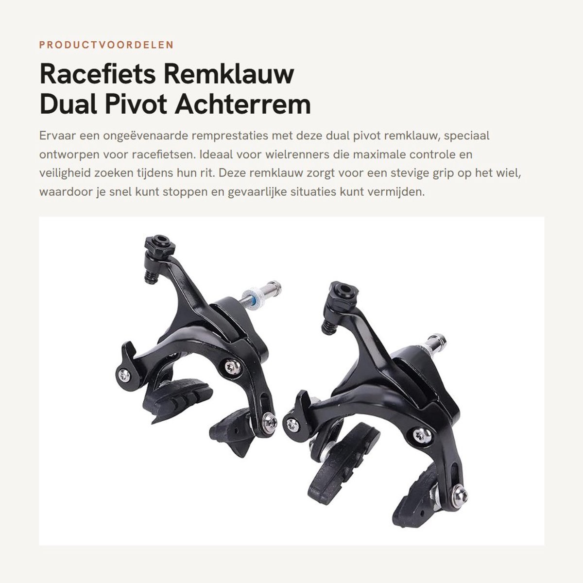 Dailygoods- Remklauw Dubbel Draaipunt - Fietsrem - Aluminiumlegering - Slijtvast - Corrosiebestendig - Eenvoudige Installatie