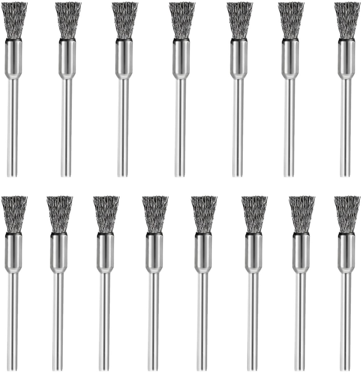 Dailygoods - Set van 15 Mini Draadborstels voor Boormachine