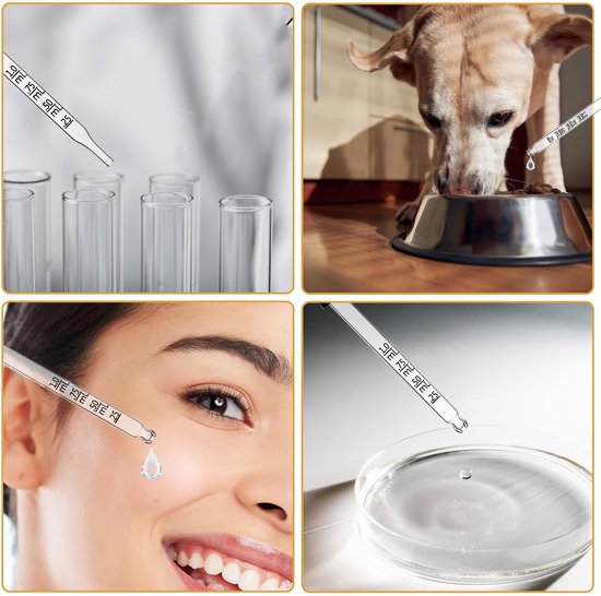 Dailygoods- Pipet 10 cm - Glazen Druppelaar 1 ml - Gegradueerde Transferpipet - Rubberen Kop - Voedselveilig - Chemisch Bestendig van Dailygoods — afbeelding 4