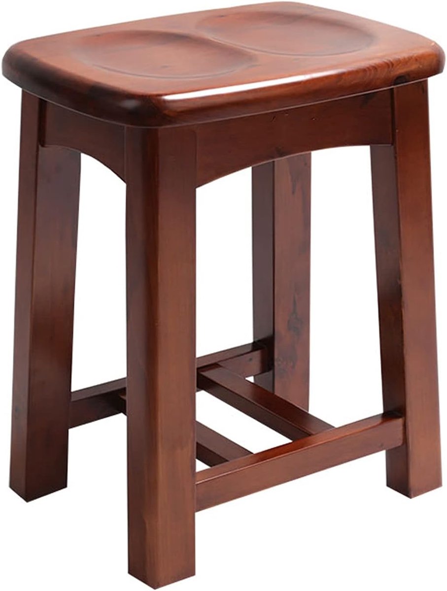Houten Douche Kruk - Badkamer Zitje - Ontspannen Douchen - Hoge Stabiliteit - 45cm Hoog - Natuurlijk Hout