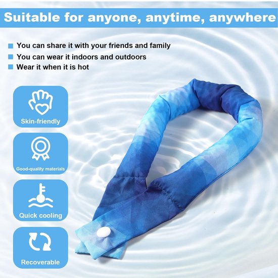 Store_8 - Verkoelende Nekwraps - Koelende Sjaal - Ideaal voor Warm Weer - 63x5cm - Perfect voor Wandelen en Paardrijden - Set van 6 van store-8 — afbeelding 3