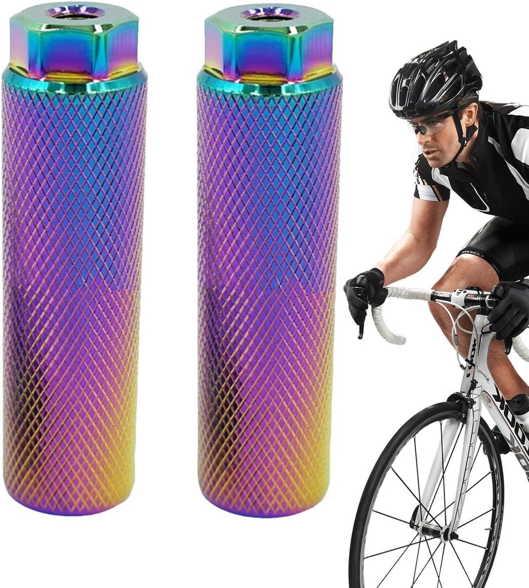 Fietspedaal Verlengstukken - Steunpennen Fiets - Extra Steun Bieden - Robuust Aluminium - 2 Stuks - Kleurrijk