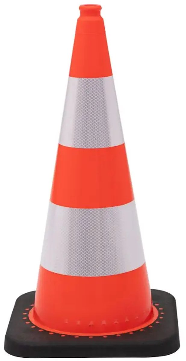 Ri-Traffic verzwaarde flexibele verkeerskegel - reflectieklasse 2 | 75 cm | 1 stuk