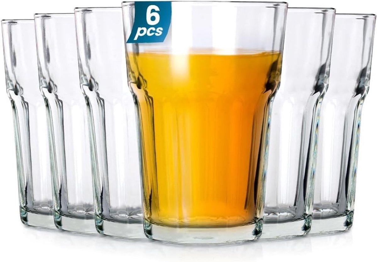 Dailygoods- Glazenset 12 stuks - Drinkglazen 360 ml - Waterglazen - Sapglazen - Vaatwasserbestendig - Robuust en duurzaam