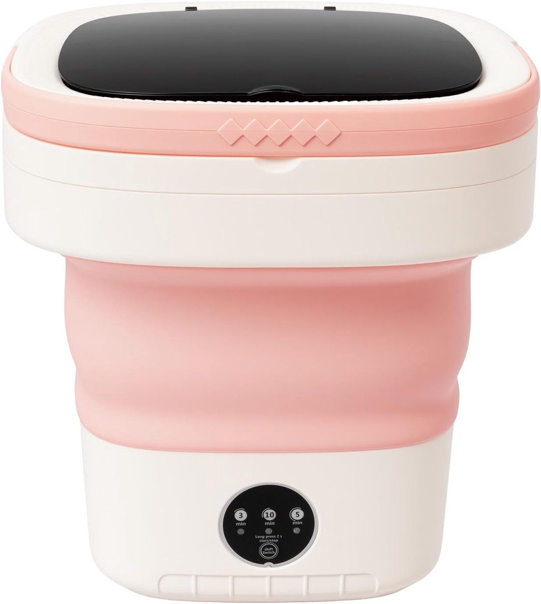 Opvouwbare Mini Wasmachine Compacte Wasmachine Kleine Wasjes Met Timer 12 Liter Roze