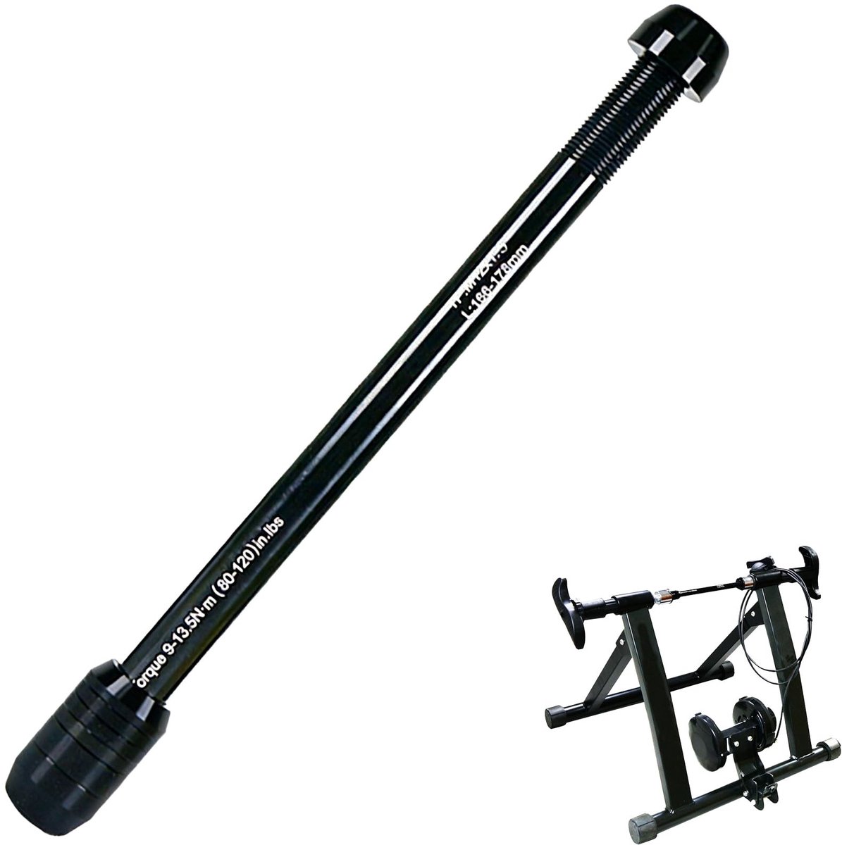 Dailygoods- Steekas Fiets Aluminiumlegering M12 x 1,5 - Steekas Adapter - Fietskar - Rollentrainer - Antislip Zitting - Nauwkeurige Schroefdraad - Fietsas