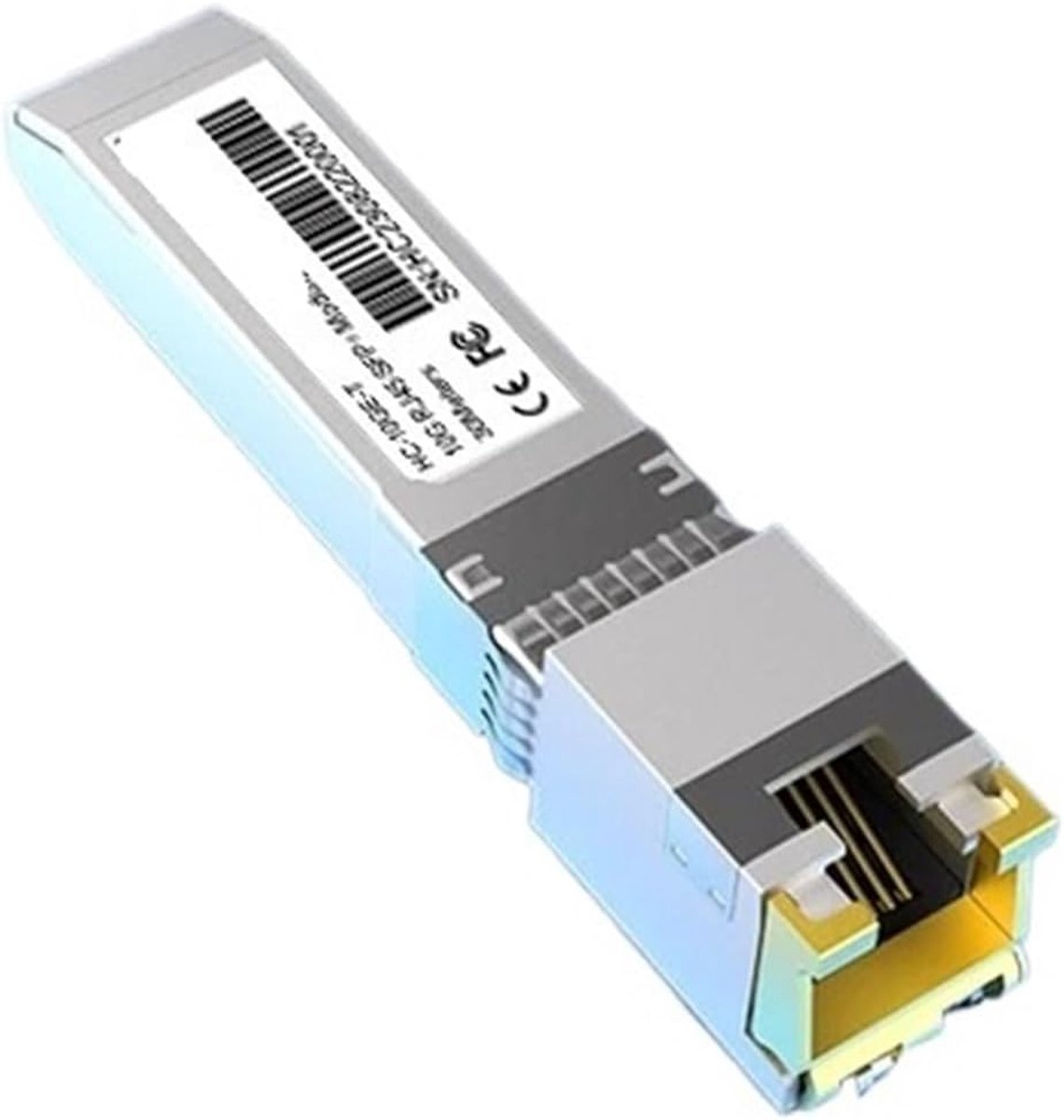 Netwerkmodule - Transceiver module - Netwerkverbinding - Koper naar RJ45 - 68 mm x 14 mm x 135 mm - Zilver