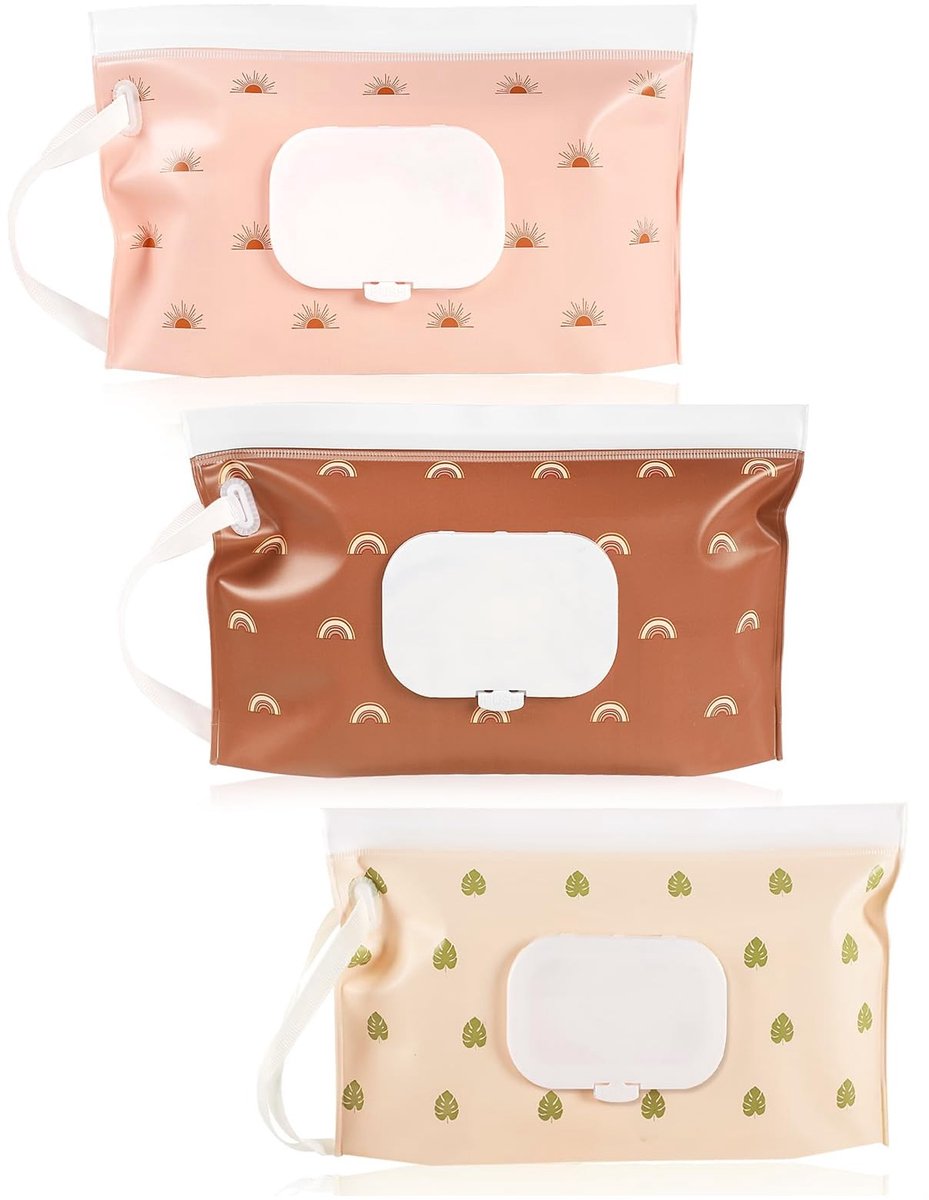 Dailygoods - Draagbare Navulbare Doekhouder voor Babydoeken (3 Stuks)