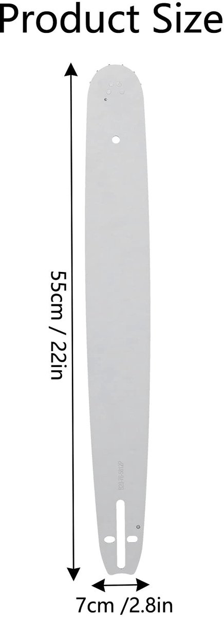 Kettingzaaggeleider van Mangaanstaal - Aandrijfplaat voor 20 Inch Benzinezaag - Duurzaam en Corrosiebestendig - Gewicht 950 g - Afmetingen 55x7 cm - Verbetert Werkefficiëntie - Geleidestang — afbeelding 3