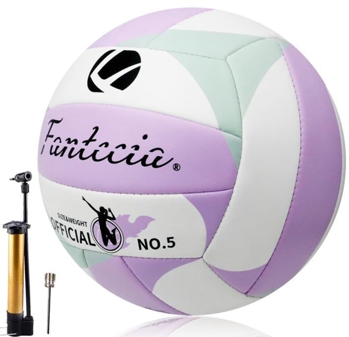 Dailygoods- Volleybal maat 5 - Zacht Leer - Beachvolleybal - Voor Binnen/Buiten - Spel - Volleycadeau voor Jongeren/Volwassenen
