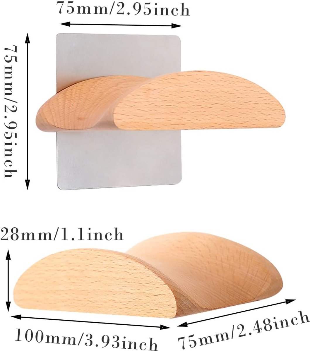 Hoofdtelefoonhanger - Ondersteuning Oortjes - Bureau Organisatie - Zelfklevend Hout - 10 cm breed - Standaard — cadeau in Gadgets - foto 7