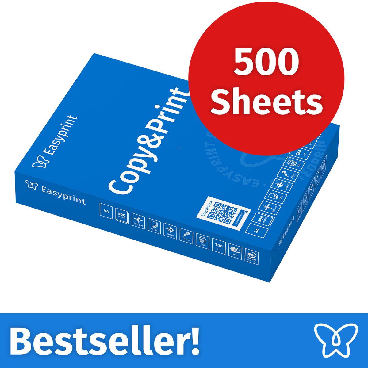 Easyprint Printerpapier kopieerpapier 500 vellen A4 premium wit testwinnaar PEFC