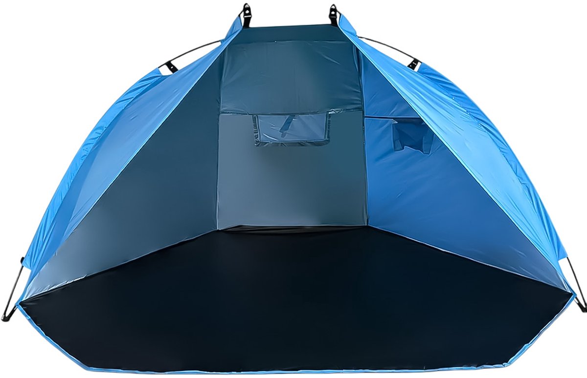 Zonneschermtent - Strandtent - Kampeertent - Waterdicht - UV-bescherming - Opvouwbaar - 220x120x120 CM - Blauw – foto 4
