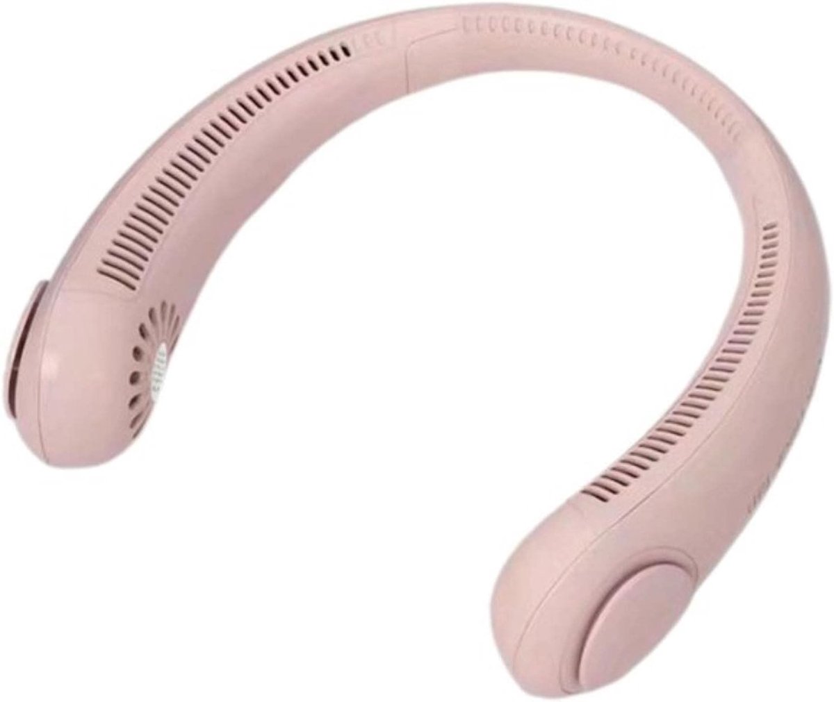 Draagbare Hals Ventilator - Mini Air Cooler - Outdoor Sport - Bladloos Ontwerp - 17.85 cm - Roze