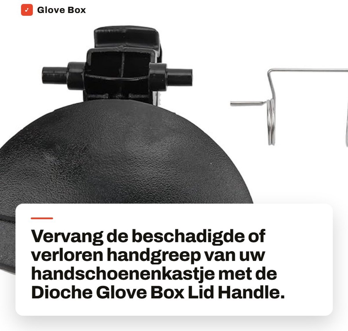 Dailygoods- Handschoenenvakdeksel met Veer - Geschikt voor Citroen C4 2004-2010 - ABS/Metaal - Schokbestendig - Eenvoudige Installatie - Duurzaam - Handschoenenvak