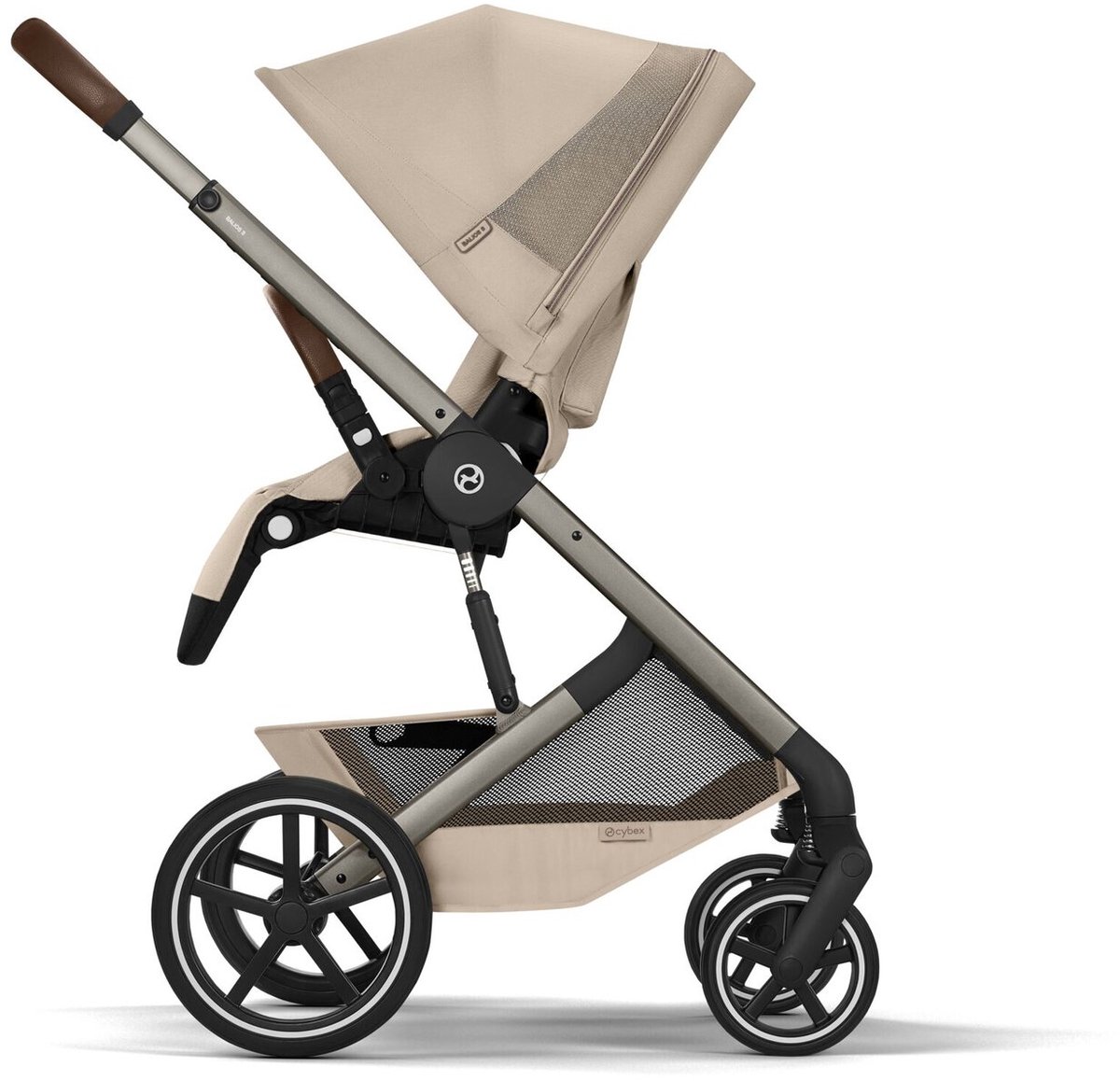 Cybex Balios S Lux Kinderwagen 2-in-1 Opvouwbare Wieg Almond - afbeelding 2