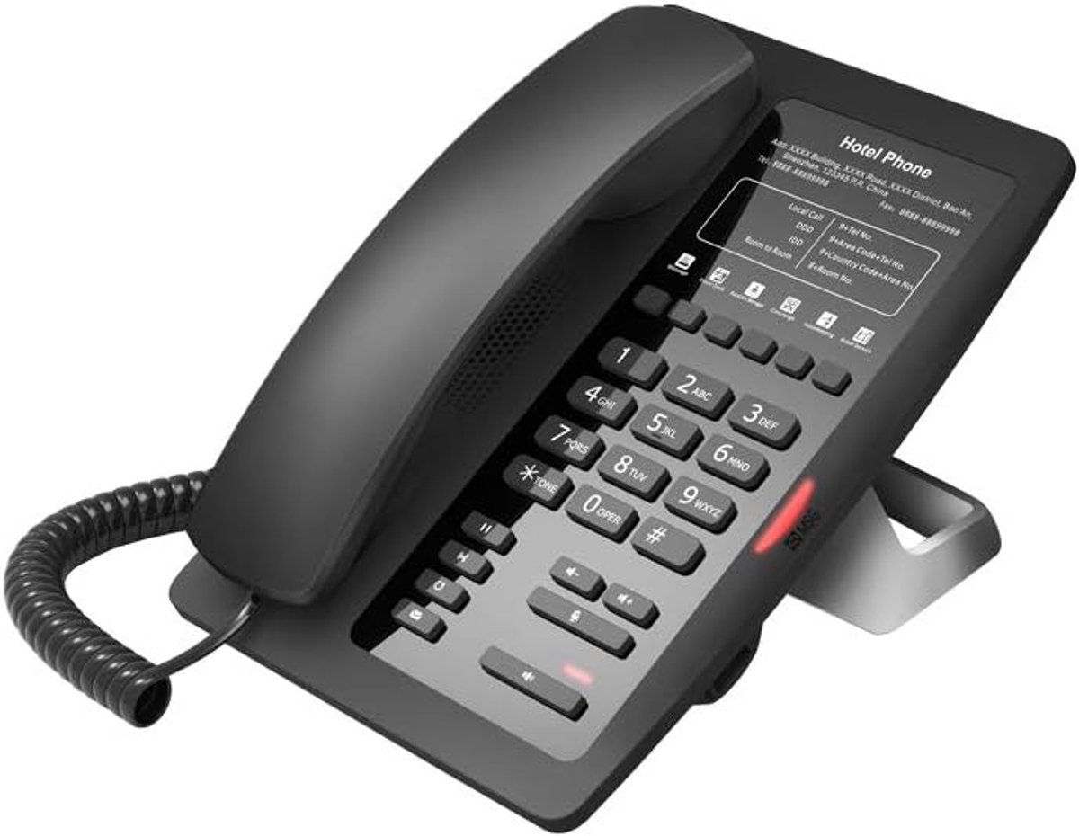 Hotel IP Telefoon - VoIP Telefoon Bureau - Gasten Communicatie - Met USB Laadpoort
