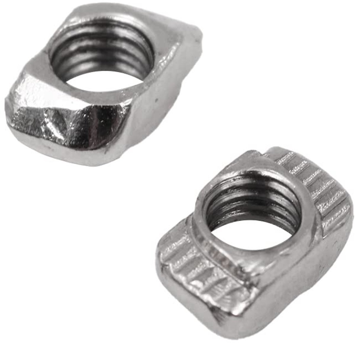 Dailygoods- Hamerkopmoer 100PCS - Vernikkeld - Koolstofstaal - Bevestiging - Aluminium profiel - EU20-M5 - Bevestigingsmoer