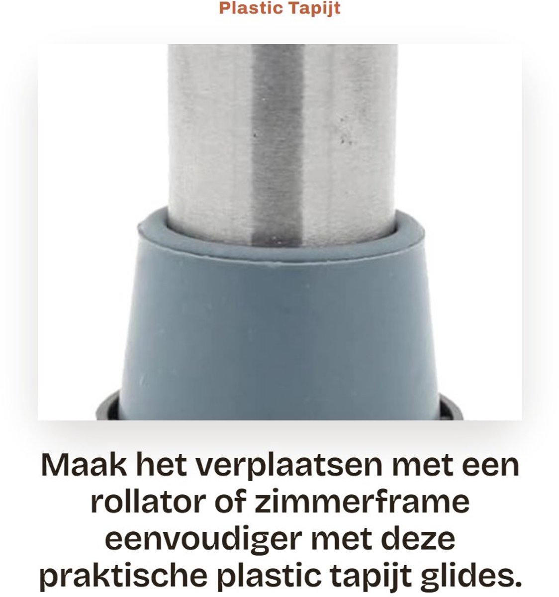 Dailygoods- Tapijtglijders - Glijders voor Rollators - Set van 4 - Past op Ferrules met 40mm Basis - Lage Wrijving - Gemakkelijke Beweging