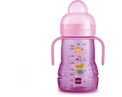 MAM - Trainer+ Drinkbeker - 220 ML - Met Speen, Drinktuit & Handgreep - Antilek - Roze