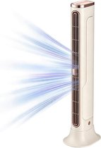 KZQ F3 Torenventilator - Bladloos - Oplaadbaar - 3 Snelheden - Staande Ventilator - Voor Slaapkamer Woonkamer En Kantoor - Khaki