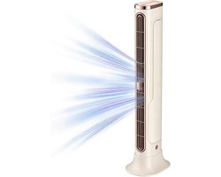 KZQ F3 Torenventilator - Bladloos - Oplaadbaar - 3 Snelheden - Stille Staande Ventilator - Voor Slaapkamer Woonkamer En Kantoor - Khaki