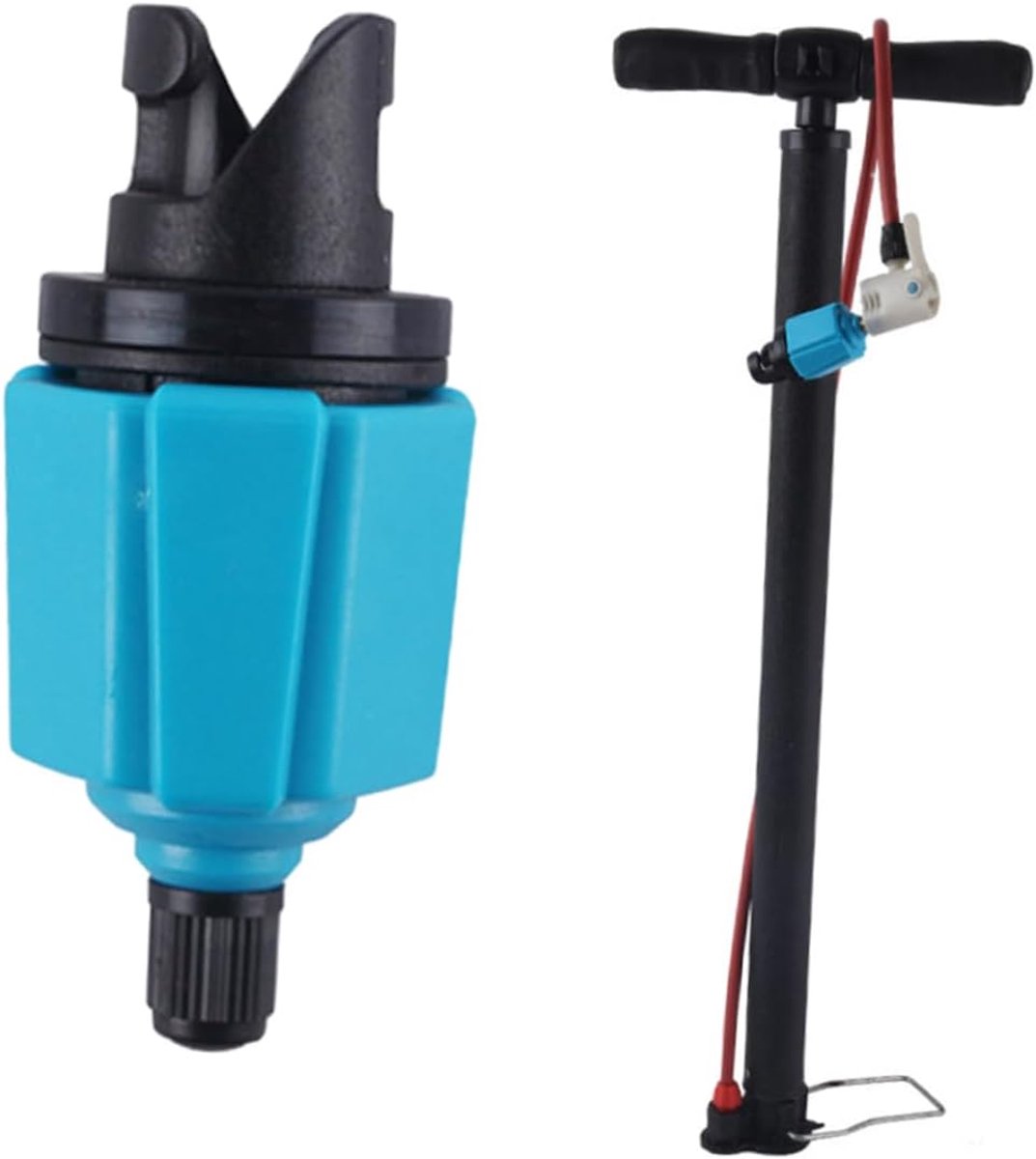 Ventiel Adapter Set - Opblaasbare Accessoires - Watersport Uitrusting - Veelzijdig Gebruik - 7.7 cm Lengte - Blauw Zwart