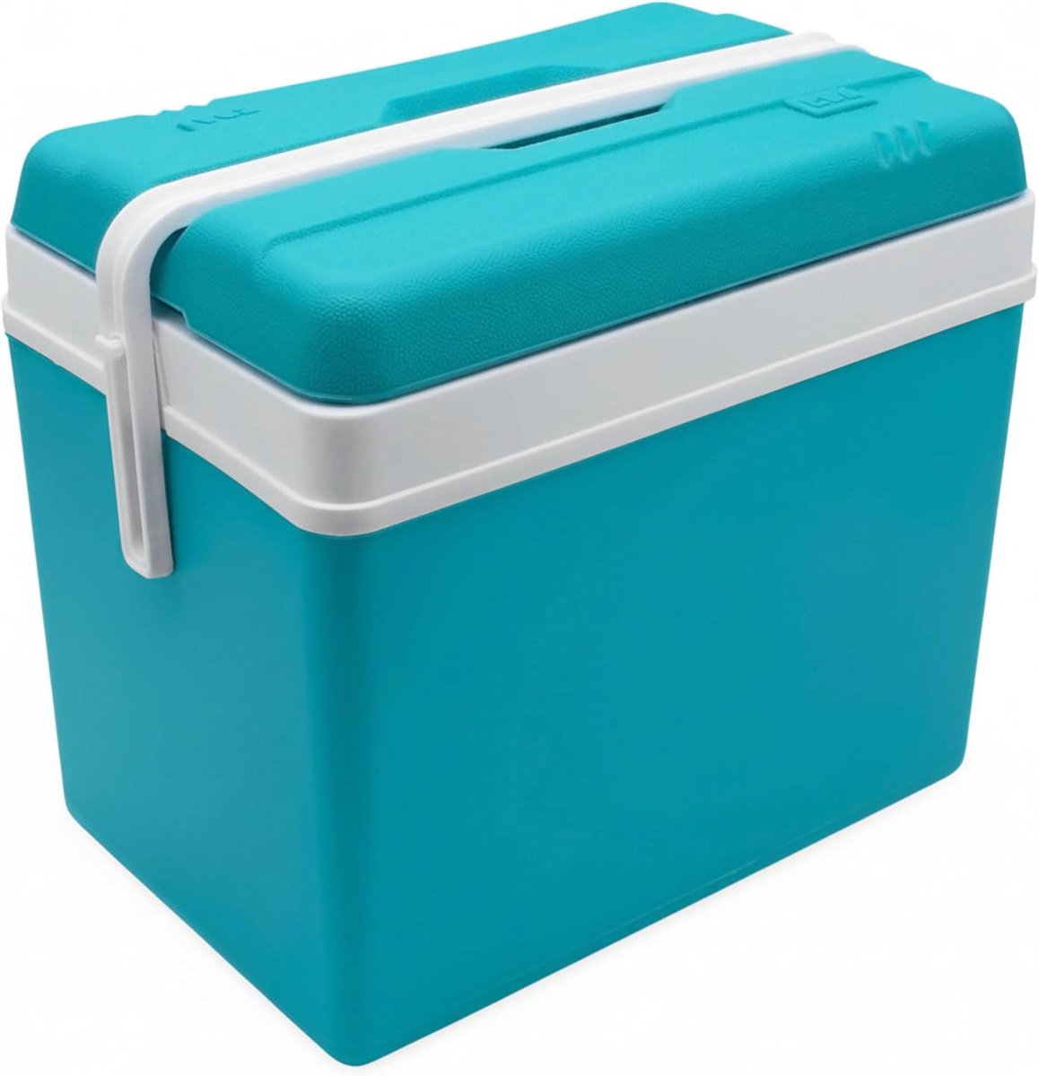 Plastic Koelbox - Isolatiebox Thermos - Buitenactiviteiten - Standaard Draaghendel - 35 Liter - Turquoise