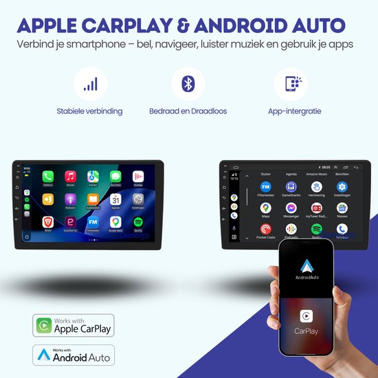 Autoradio CarPlay compatible Jeep Grand Cherokee | 2008 à 2013 | Android 13 | Apple CarPlay & Android Auto sans fil | 2 Go + 32 Go | Processeur QuadCore | Denago DNG-A473 | Modèle 2025 | 2008 2009 2010 2011 2012 2013 | Bluetooth & Wifi