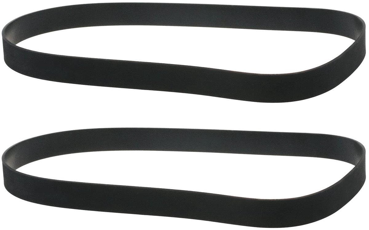 Dailygoods- Stofzuiger Riem Vervanging 2 Stuks - Platte Riem - Rubber - Slijtvast - Flexibel - Compatibel met Vax Dual Power Pet Advance ECR2V1P - Stofzuigeronderdeel