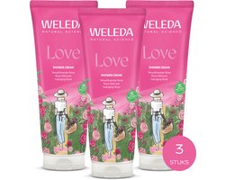 Weleda Love Douchecrème - 3x 200ml - - Romantische geur van Rozen, Jasmijn & Ylang ylang - Mild & Droogt Huid Niet Uit - 100% Natuurlijke Ingrediënten