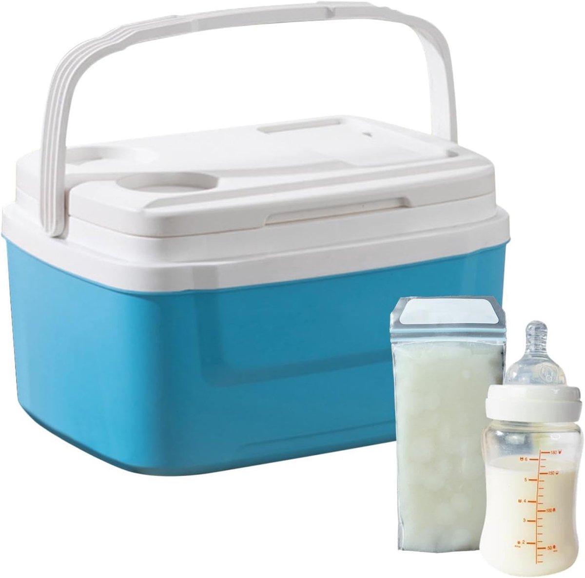 Koelbox - Campingkoeler Draagbare koelkast - Dranken en levensmiddelen bewaren - Waterdichte constructie - 8 liter - Blauw