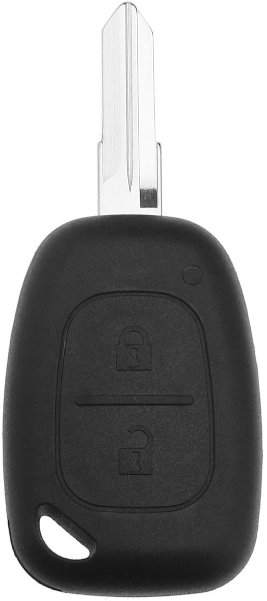 Dailygoods - Auto afstandsbediening sleutel vervanging - Compatibel met Renault en Vauxhall - Zwart - 2 knoppen - Handige sleutelbehuizing - Geschikt...