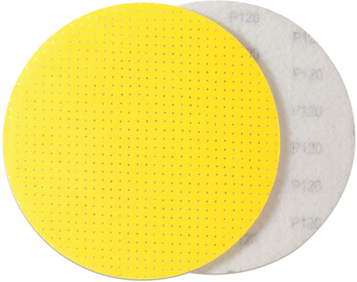 Dailygoods- Schuurschijven 225mm P120 - Aluminiumoxidekorrels - Schuurpapier set - Slijtvast - Vliesrug - Voor droogbouw