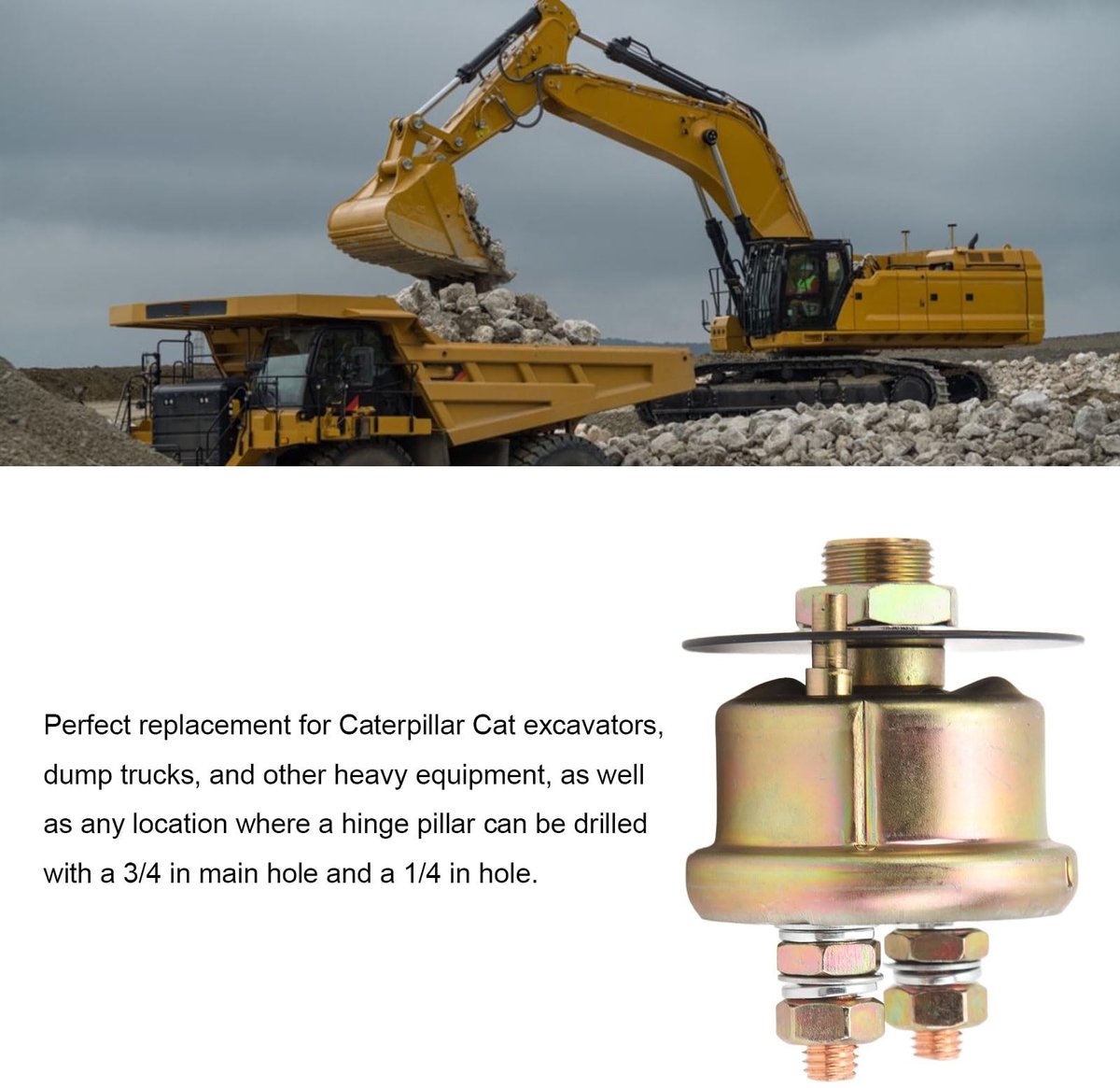 Dailygoods - Hoofdstroomschakelaar - Accu-ontkoppeling - Anti-diefstal Ontstekingsschakelaar - 7H7290 - Geschikt voor Caterpillar - Vervangingsonderde...