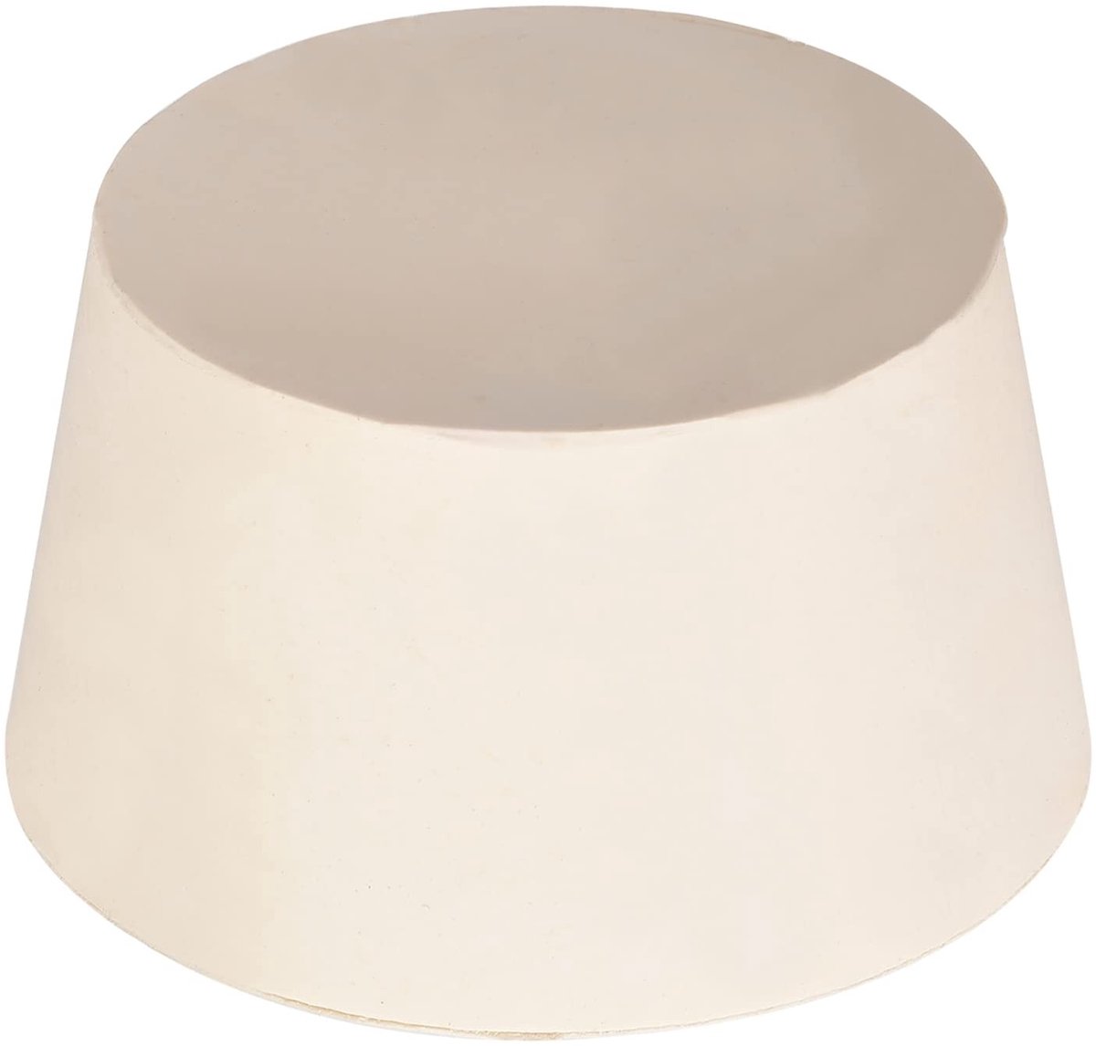 Dailygoods- Siliconen Stop 55-68 mm - Vaste Laboratoriumstop - Geboord - Wit - Geschikt voor Buisleidingmondingen