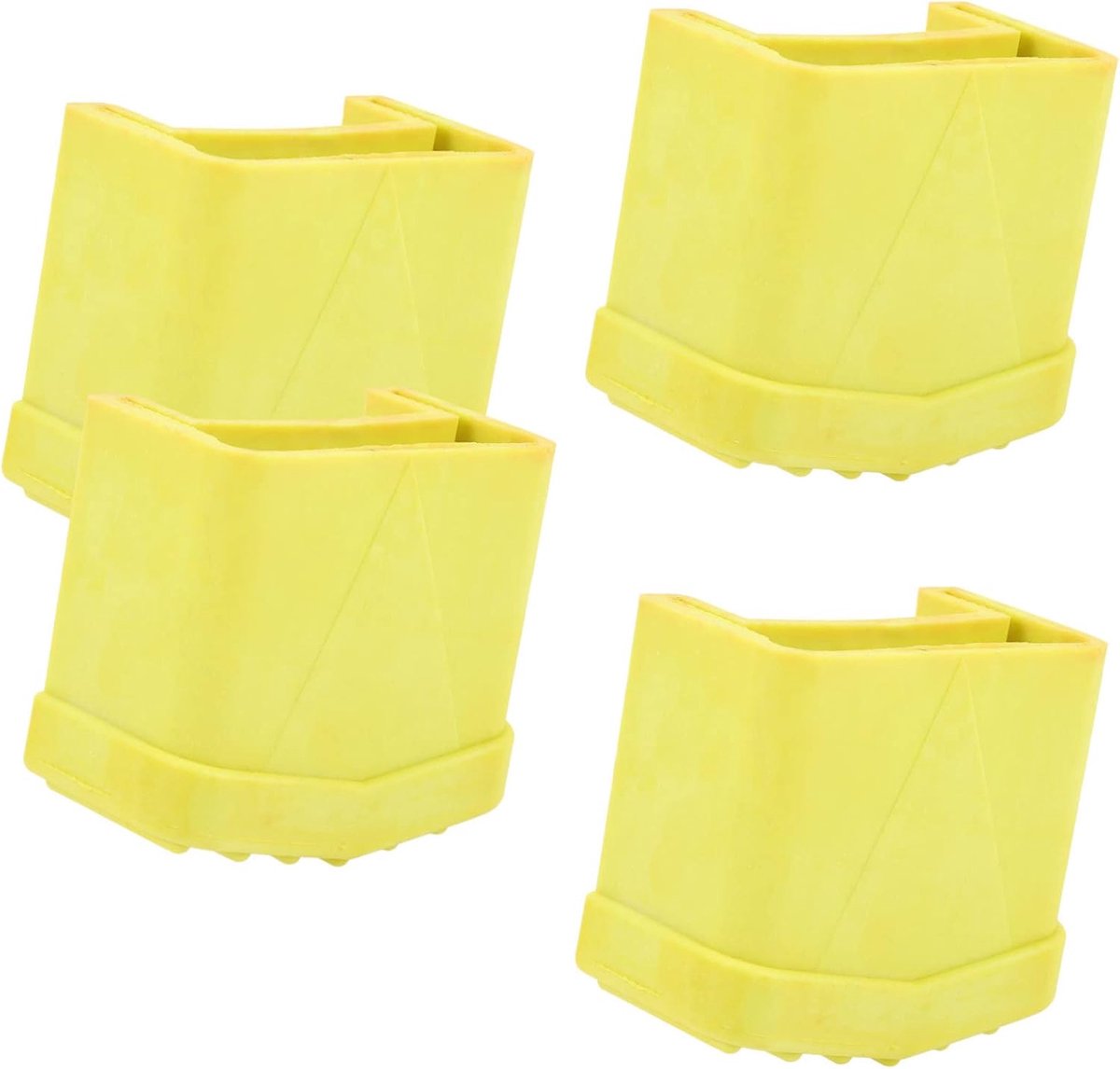 Ladder Anti Slip Matten - Ladder Voet Beschermers - Veiligheid Verhogend - Sterke Grip Rubber - 4 Stuks - Geel