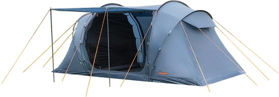 Campout 4-Persoons Vis-à-Vis Koepeltent – 2 Slaapcabines – 5000 mm Waterdicht – Leefruimte – 15 min Opzettijd – Incl. Luifelstokken, Haringen & Draagtas