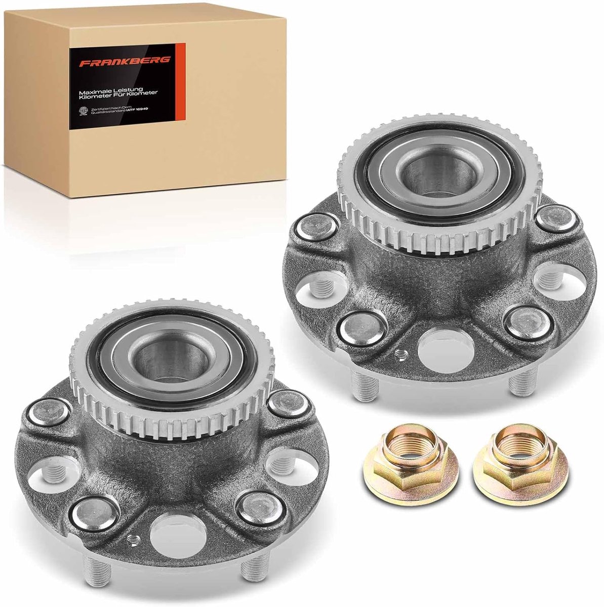 Wiellagerset Achteras - Wielnaaf Set - Auto Onderhoud - Met ABS Sensorring - 5.01 Kilogram - Niet Gespecificeerd