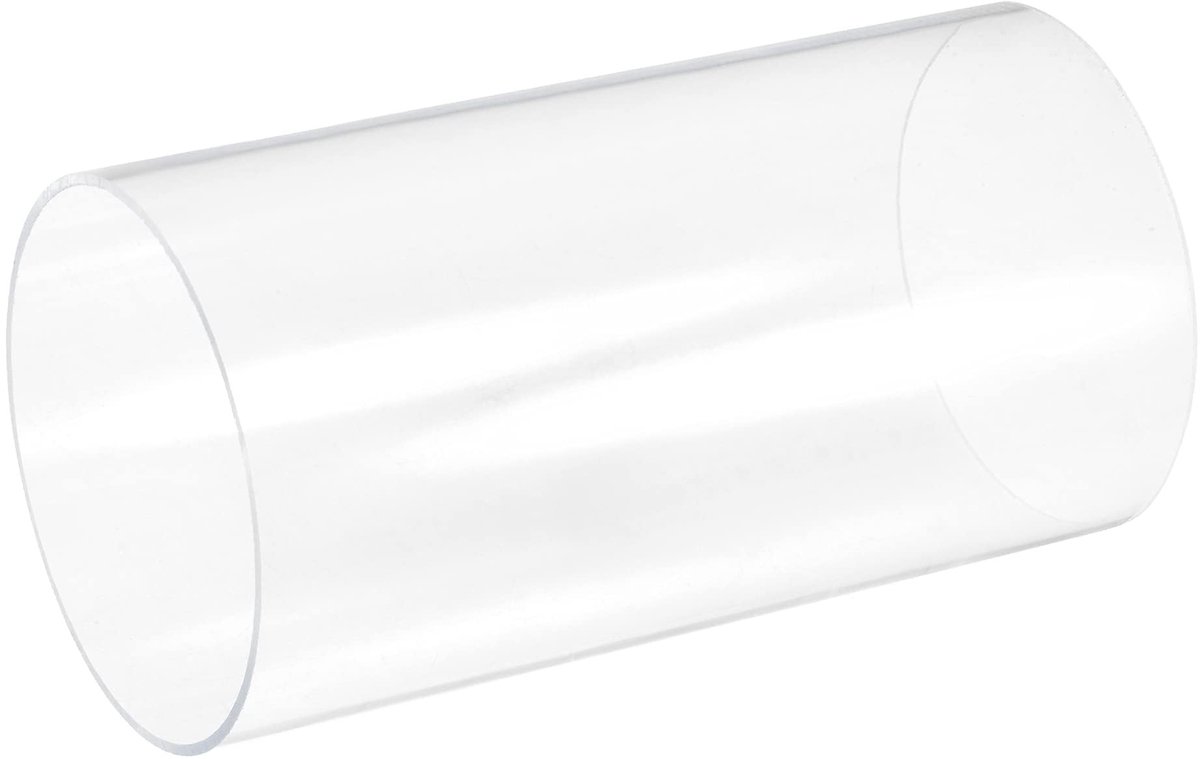 Dailygoods - Acrylpijp - Helder - Hoge slagvastheid - Transparant - Waterpijp - Duidelijk zicht op vloeistofstroom - Geschikt voor lampen en lantaarns