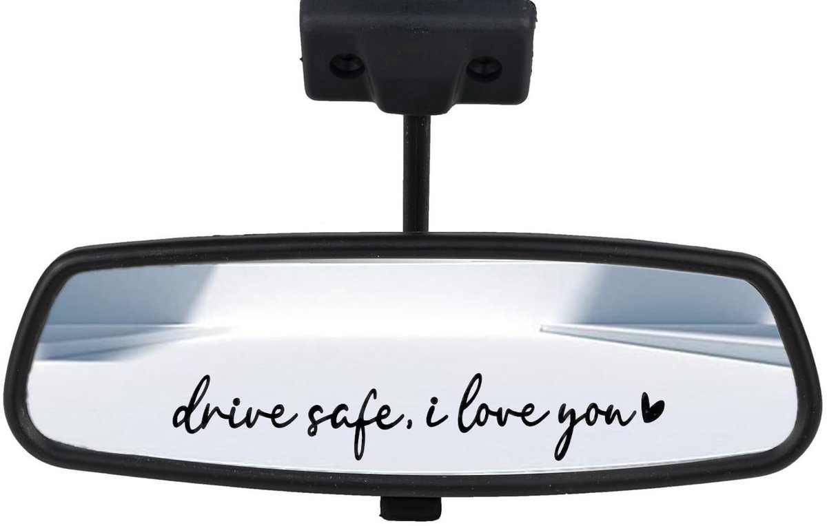 Dailygoods- Autosticker Schattig - Achteruitkijkspiegel Sticker - Auto Decoratie - 2 Stuks - PET Materiaal - 12x2cm Formaat - Autodecoratie