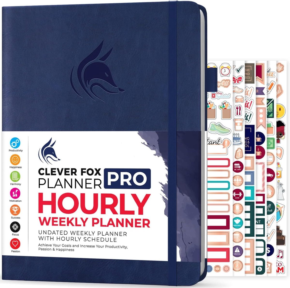 Planner Pro - Agenda Organizer - Doelen Behalen - Gedetailleerde Tijdslots - A4 Formaat - Donkerblauw