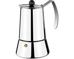 Espresso Maker - Koffiezetter - Koffie Zetten - Roestvrij Staal - 6 Koppen - Zilver