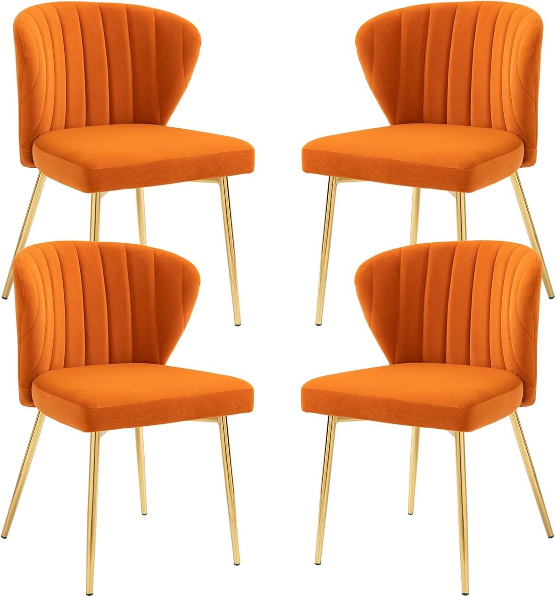 Eetkamerstoelen Set - Gestoffeerde stoelen - Comfortabel dineren - Ergonomische rugleuning