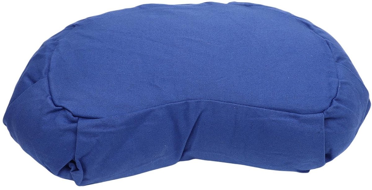 Dailygoods- Meditatiekussen Halve Maan - Yoga Kussen - Boekweit Vulling - Katoenen Dekking - 41 x 24 x 12 cm - Optimaal Comfort - Yogakussen