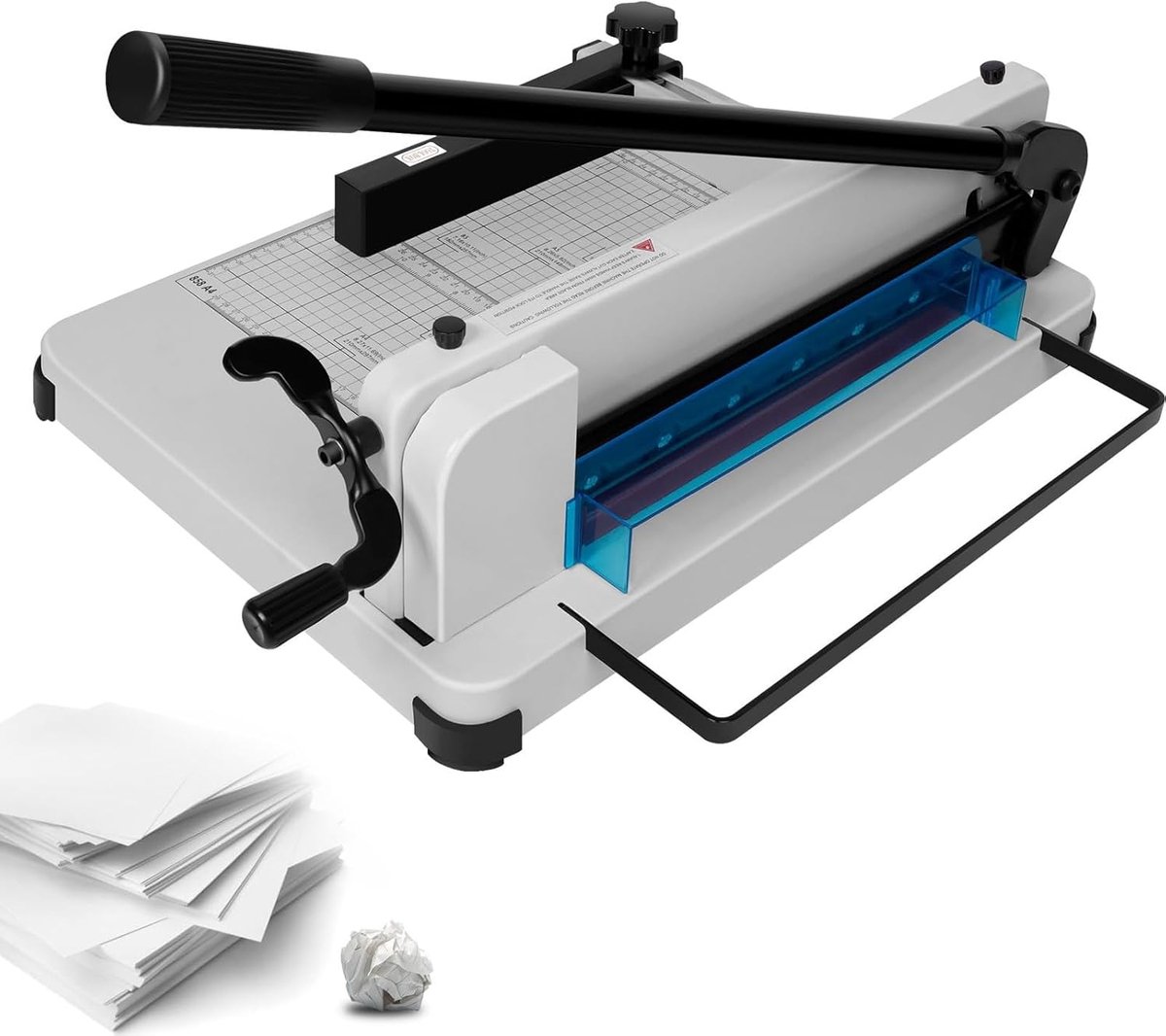 Papier Snijmachine - Handmatige Trimmer - Grote Hoeveelheden Snijden - Robuuste Stalen Constructie - 400 Vel Capaciteit - Zwart